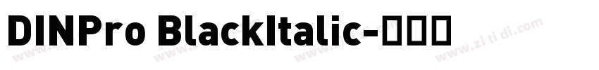 DINPro BlackItalic字体转换